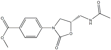 (5S)-5-Acetylaminomethyl-3-[4-methoxycarbonylphenyl]oxazolidin-2-one Structure