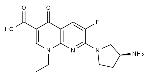 (3S)-3-Amino-1-[(1-ethyl-3-carboxy-1,4-dihydro-6-fluoro-4-oxo-1,8-naphthyridin)-7-yl]pyrrolidine