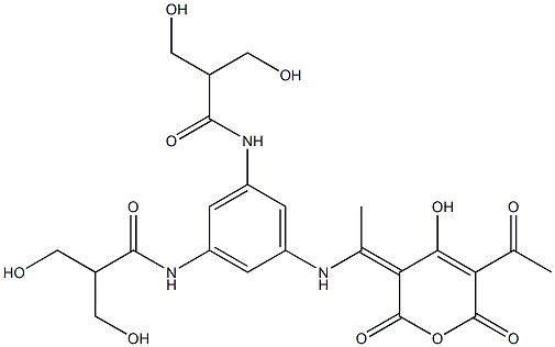 (3Z)-5-Acetyl-4-hydroxy-3-[1-[3,5-bis(3-hydroxy-2-hydroxymethylpropanoylamino)phenylamino]ethylidene]-2H-pyran-2,6(3H)-dione|