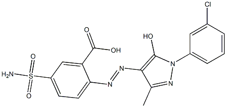 2-[1-(m-Chlorophenyl)-5-hydroxy-3-methyl-1H-pyrazol-4-ylazo]-5-sulfamoylbenzoic acid