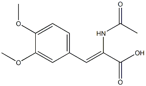 (Z)-2-Acetylamino-3-(3,4-dimethoxyphenyl)propenoic acid Structure