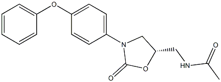 (5S)-5-Acetylaminomethyl-3-[4-phenoxyphenyl]oxazolidin-2-one Structure