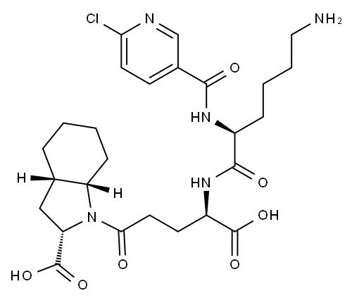 (2S,3aS,7aS)-Octahydro-1-[(4R)-4-[[(2S)-6-amino-2-[(6-chloro-3-pyridinyl)carbonylamino]hexanoyl]amino]-4-carboxybutyryl]-1H-indole-2-carboxylic acid