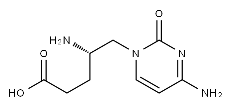 (4S)-4-Amino-5-[(4-amino-1,2-dihydro-2-oxopyrimidin)-1-yl]pentanoic acid Structure