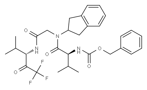 (2S)-2-[(Benzyloxy)carbonylamino]-N-[(2,3-dihydro-1H-inden)-2-yl]-N-[[[(S)-1-(trifluoroacetyl)-2-methylpropyl]carbamoyl]methyl]-3-methylbutanamide