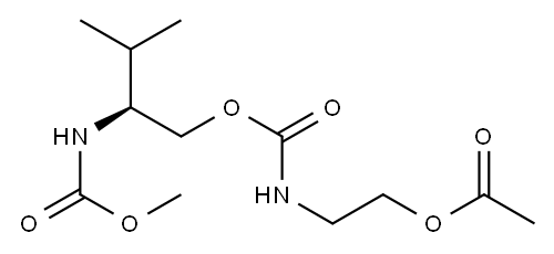 (-)-[(S)-1-[[(2-Acetyloxyethyl)carbamoyl]oxymethyl]-2-methylpropyl]carbamic acid methyl ester Structure