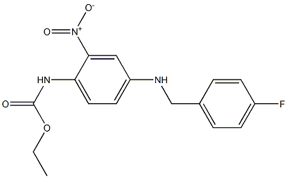 2-nitro-4-(4-fluorobenzylamino)-1-ethoxycarbonylaminobenzene