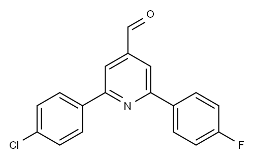 2-(4-chlorophenyl)-6-(4-fluorophenyl)pyridine-4-carbaldehyde Structure