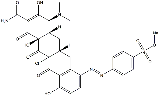 (4S,4aS,5aR,12aR)-11a-Chloro-4-(dimethylamino)-3,10,12a-trihydroxy-1,11,12-trioxo-7-[4-(sodiosulfo)phenylazo]-1,4,4a,5,5a,6,11,11a,12,12a-decahydro-2-naphthacenecarboxamide