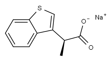 [S,(+)]-2-(Benzo[b]thiophene-3-yl)propionic acid sodium salt Structure