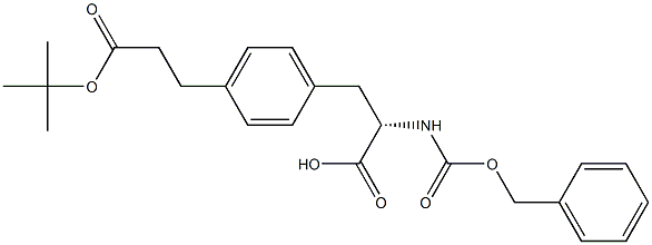 (2S)-2-Benzyloxycarbonylamino-3-[4-(2-tert-butoxycarbonylethyl)phenyl]propionic acid Structure