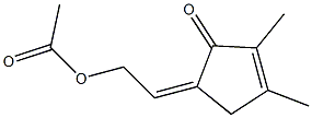 5-[(Z)-2-Acetyloxyethylidene]-2,3-dimethyl-2-cyclopenten-1-one Structure