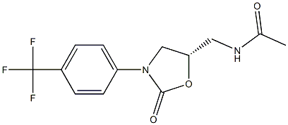 (5S)-5-Acetylaminomethyl-3-[4-trifluoromethylphenyl]oxazolidin-2-one Structure