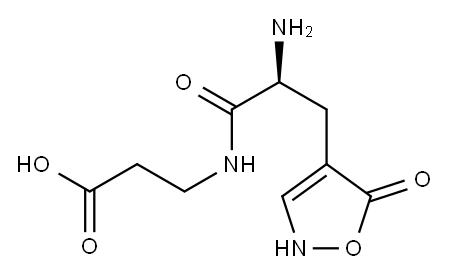 3-[[(S)-2-Amino-3-[(2,5-dihydro-5-oxoisoxazol)-4-yl]propanoyl]amino]propanoic acid Structure