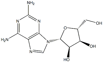 2,6-Diaminopurine-riboside Struktur