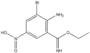 N-(4-amino-3-bromo-5-(ethoxy(imino)methyl)phenyl)-N-oxohydroxylammonium Structure