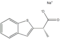[S,(+)]-2-(Benzo[b]thiophene-2-yl)propionic acid sodium salt Structure