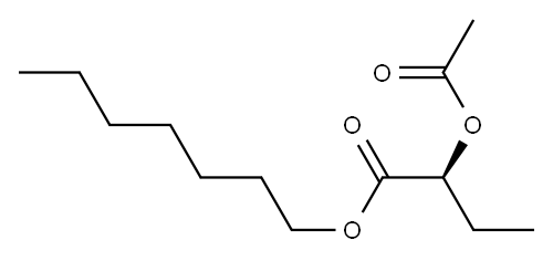 [S,(-)]-2-Acetyloxybutyric acid heptyl ester