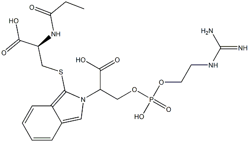 S-[2-[2-[[[2-[[Amino(imino)methyl]amino]ethoxy]phosphonyl]oxy]-1-carboxyethyl]-2H-isoindol-1-yl]-N-propionyl-L-cysteine