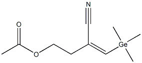 (Z)-2-(2-Acetoxyethyl)-3-(trimethylgermyl)propenenitrile Structure