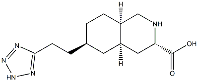 (3S,4aR,6R,8aR)-6-[2-(2H-tetrazol-5-yl)ethyl]-1,2,3,4,4a,5,6,7,8,8a-decahydroisoquinoline-3-carboxylic acid Structure