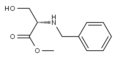 (S)-2-(Benzylamino)-3-hydroxypropionic acid methyl ester Structure