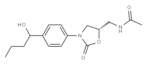 (5S)-5-Acetylaminomethyl-3-[4-(1-hydroxybutyl)phenyl]oxazolidin-2-one