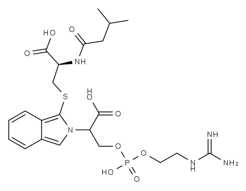 S-[2-[2-[[[2-[[Amino(imino)methyl]amino]ethoxy]phosphonyl]oxy]-1-carboxyethyl]-2H-isoindol-1-yl]-N-isovaleryl-L-cysteine