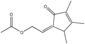5-[(Z)-2-Acetyloxyethylidene]-2,3,4-trimethyl-2-cyclopenten-1-one Structure