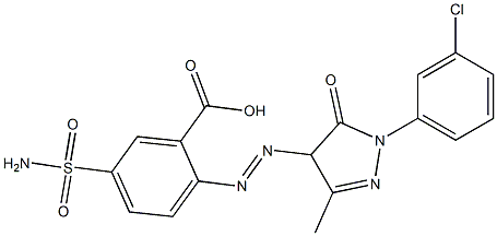 2-[1-(m-Chlorophenyl)-3-methyl-5-oxo-2-pyrazolin-4-ylazo]-5-sulfamoylbenzoic acid