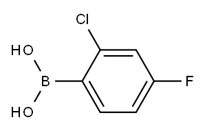 2-CHLORO-4-FLUORO PHENYL BORONIC ACID Structure