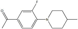 1-[3-fluoro-4-(4-methylpiperidin-1-yl)phenyl]ethan-1-one Structure