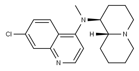4-[[(1S,9aR)-Octahydro-4H-quinolizine-1-yl]methylamino]-7-chloroquinoline Structure