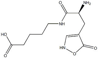 5-[[(S)-2-Amino-3-[(2,5-dihydro-5-oxoisoxazol)-4-yl]propanoyl]amino]pentanoic acid Structure
