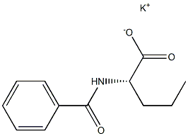 [S,(+)]-2-(Benzoylamino)valeric acid potassium salt Structure