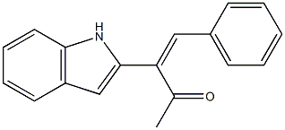 2-[(Z)-1-Acetyl-2-phenylethenyl]-1H-indole Structure