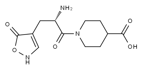 1-[(S)-2-Amino-3-[(2,5-dihydro-5-oxoisoxazol)-4-yl]propanoyl]piperidine-4-carboxylic acid|