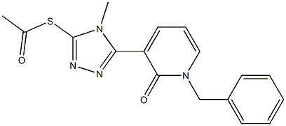 S-[5-(1-benzyl-2-oxo-1,2-dihydro-3-pyridinyl)-4-methyl-4H-1,2,4-triazol-3-yl] ethanethioate