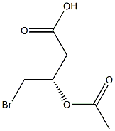 (S)-3-acetoxy-4-bromobutanoic acid Structure