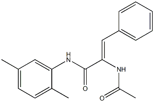 (Z)-2-(acetylamino)-N-(2,5-dimethylphenyl)-3-phenyl-2-propenamide Struktur
