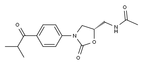 (5S)-5-Acetylaminomethyl-3-[4-(2-methylpropanoyl)phenyl]oxazolidin-2-one|