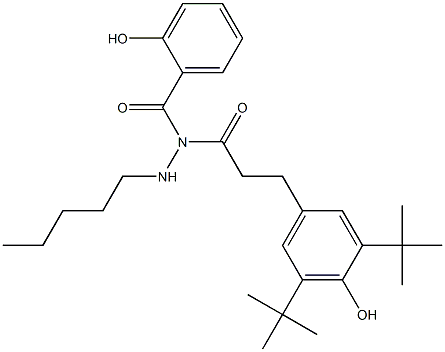 Salicylic acid N-[3-(3,5-di-tert-butyl-4-hydroxyphenyl)propionyl]-N'-pentyl hydrazide