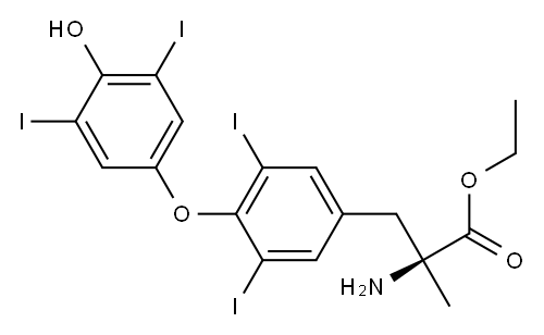 (S)-2-Amino-3-[4-(4-hydroxy-3,5-diiodophenoxy)-3,5-diiodophenyl]-2-methylpropionic acid ethyl ester