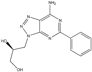 (S)-3-[7-Amino-5-phenyl-3H-1,2,3-triazolo[4,5-d]pyrimidin-3-yl]propane-1,2-diol Structure