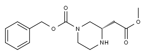 (S)-benzyl 3-(2-methoxy-2-oxoethyl)piperazine-1-carboxylate|
