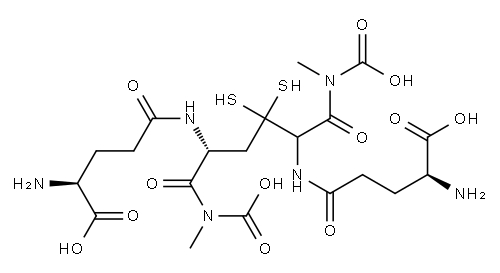 (2S)-2-amino-4-[[(1R)-2-[(2R)-2-[[(4S)-4-amino-4-carboxy-butanoyl]amino]-2-(carboxymethylcarbamoyl)ethyl]disulfanyl-1-(carboxymethylcarbamoyl)ethyl]carbamoyl]butanoic acid