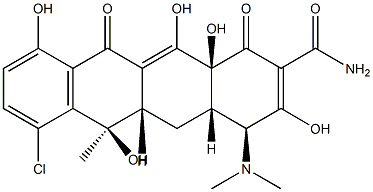 4S(4a,4aa,5a,5aa,6b,12aa)-7-chloro-4-(dimethylamino)-1,4,4a,5,5a,6,11,12a-octahydro-3,6-10,12,12a-pentahydroxy-6-methyl-1,11-dioxo-2-naphthacene carboxamide