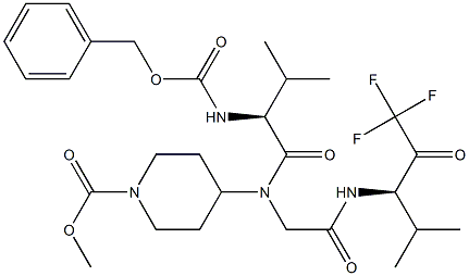 (2S)-2-[(Benzyloxy)carbonylamino]-N-[1-(methoxycarbonyl)piperidin-4-yl]-N-[[[(R)-1-(trifluoroacetyl)-2-methylpropyl]carbamoyl]methyl]-3-methylbutanamide