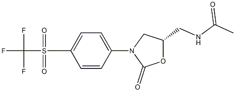 (5S)-5-Acetylaminomethyl-3-(4-trifluoromethylsulfonylphenyl)oxazolidin-2-one|