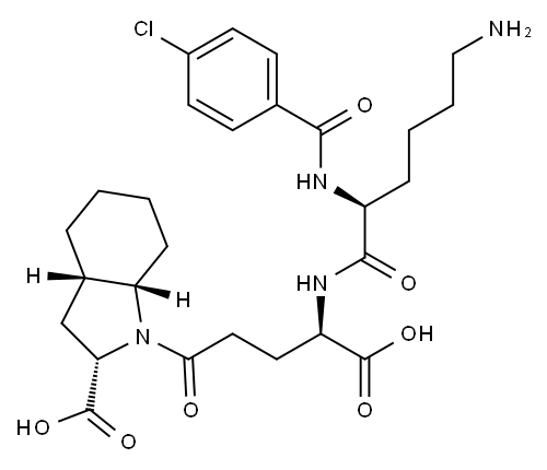 (2S,3aS,7aS)-Octahydro-1-[(4R)-4-[[(2S)-6-amino-2-[4-chlorobenzoylamino]hexanoyl]amino]-4-carboxybutyryl]-1H-indole-2-carboxylic acid